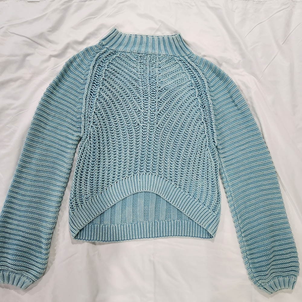 Free People Light Blue Chunky Sweater